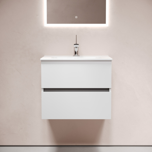 Тумба под раковину Sancos Urban UR60W 60х50 подвесная цвет белый - фото 3